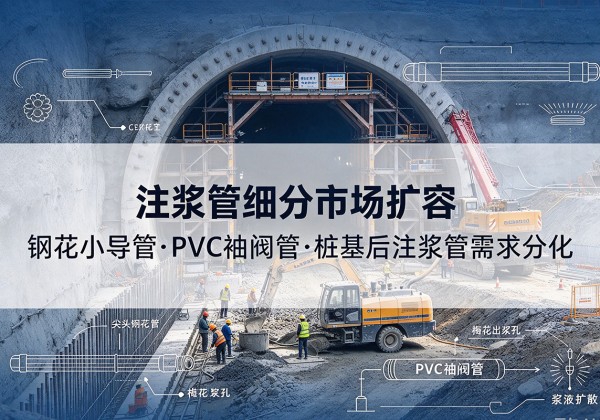海棠注浆管细分市场扩容，隧道钢花小导管、PVC 袖阀管、桩基后注浆管需求分化